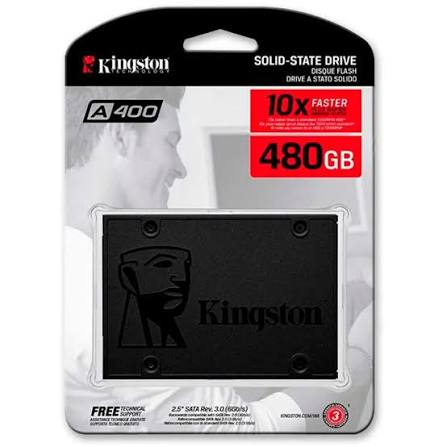 Unidad de Estado Solido Kingston A400, 480GB, SATA 6Gb/s, 2.5\