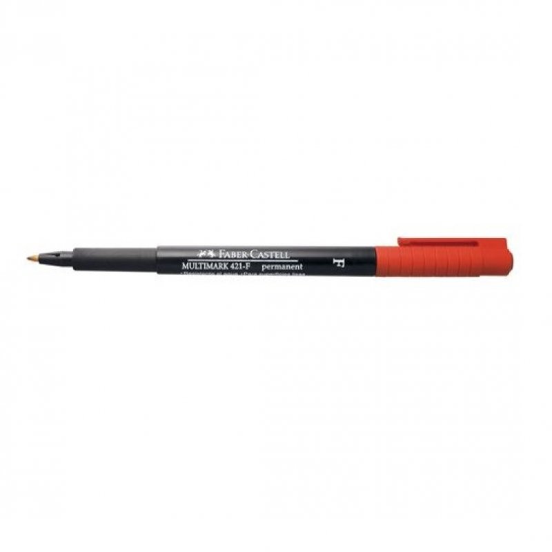 MARCADOR PERMANENTE MULTIMARK 421-M ROJO FABER CASTELL