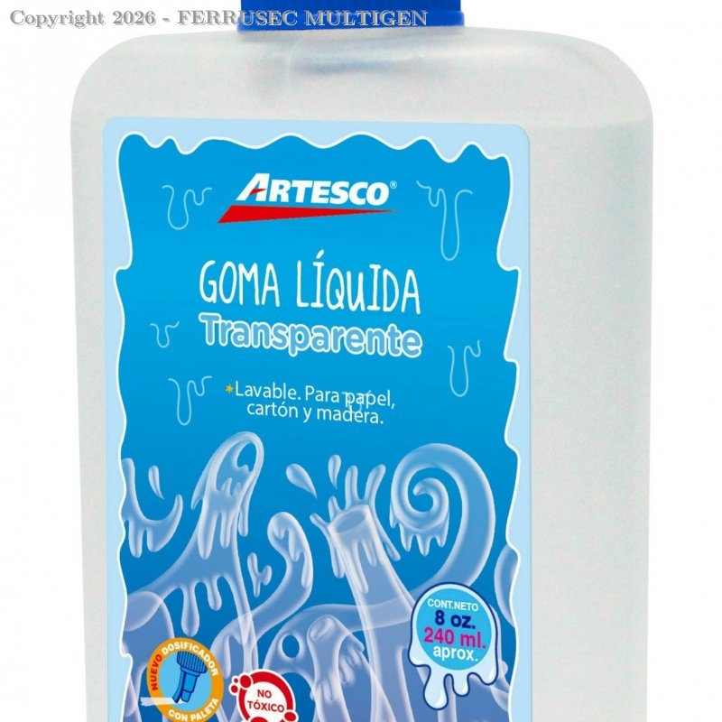 GOMA LIQUIDA TRASPARENTE 240 ML ARTESCO