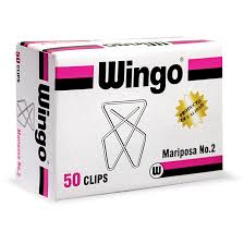 CLIP MARIPOSA Nº2 X 50 UND WINGO