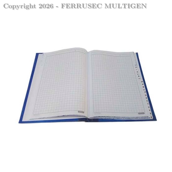 CUADERNO CON ÍNDICE ALFABÉTICO EMPASTADO CUADRICULADO TAMAÑO A5 X 100 HJ - FERNELLY