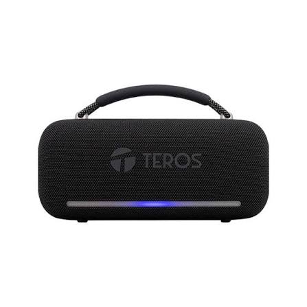 El parlante inalámbrico portátil Teros vibe series 60w  en color negro 