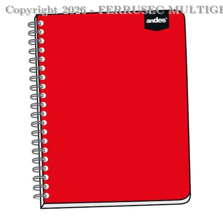 CUADERNO ESPIRAL CUADRICULADO TAMAÑO A5 X 200 HJ APROX. FERNELLY