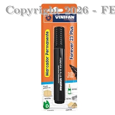 PLUMON MARCADOR DE TINTA AL AGUA PUNTA GRUESA COLOR NEGRO - VINIFAN