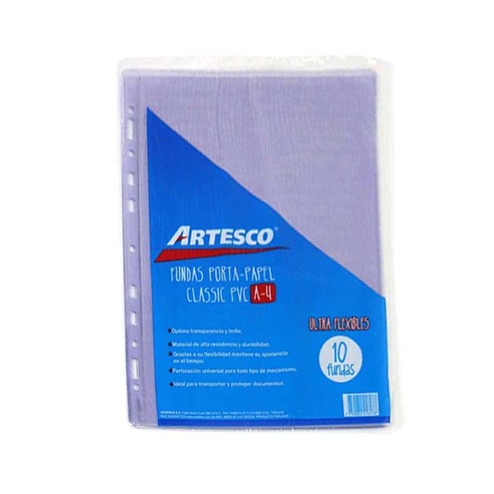  MICA PORTAPAPEL TAMAÑO A4 X 10 UND ARTESCO
