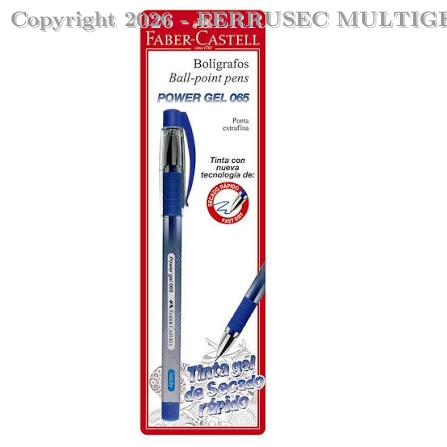 BOLIGRAFO POWER GEL 065 AZUL - FABER CASTELL