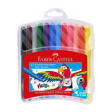 PLUMON DELGADO X 12 COLORES FABER CASTELL FIESTA