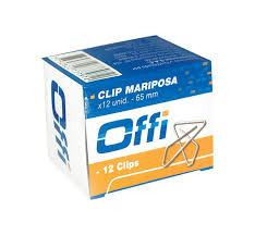  CLIP MARIPOSA 45 MM X 50 UND OFFI