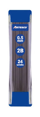 MINA DE LAPIZ 0.5MM 2B X 12 ARTESCO