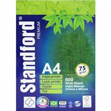  PAPEL BOND DE 75 GR TAMAÑO A4 EMP X 500 HJ STANDFORD