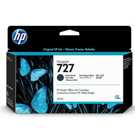 TINTA DE IMPRESIÓN B3P22A 727 NEGRO MATE - HP