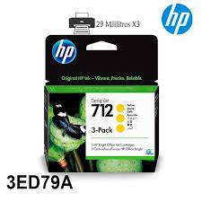  TINTA DESIGNJET HP 712 3-PACK AMARILLO