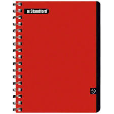 CUADERNO ANILLADO TAMAÑO A5 DE 180 HJ DISEÑO MASCULINO STANDFORD
