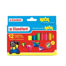 PLASTILINA X12 JUMBO NEON  - STANDFORD