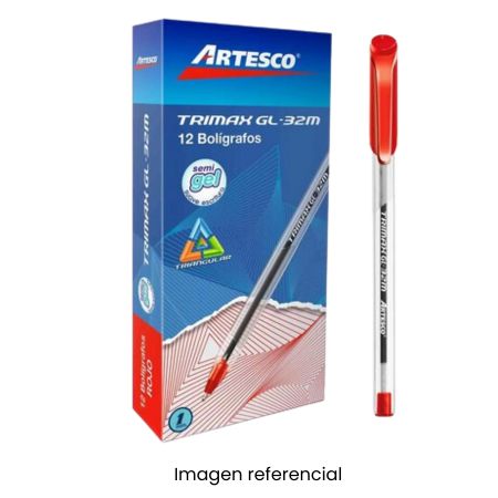 BOLIGRAFO TRIMAX GL-32 ROJO - ARTESCO